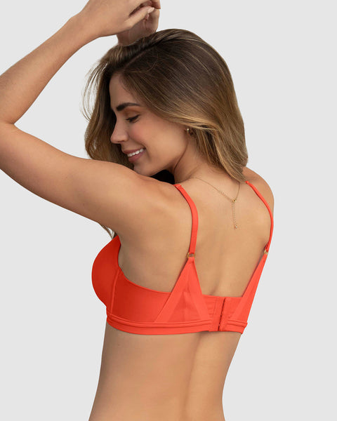 Brasier ultraliviano sin arco con copas en espuma y tul sexy fresh bra#color_213-naranja