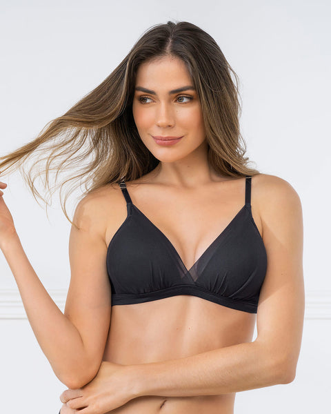 Brasier ultra liviano sin arco con copas en espuma y tul sexy fresh bra#color_700-negro