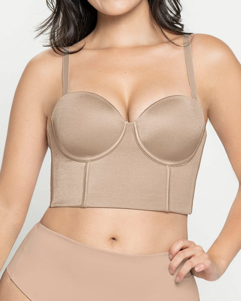 Brasier tipo bustier ideal como strapless#color_802-cafe-claro