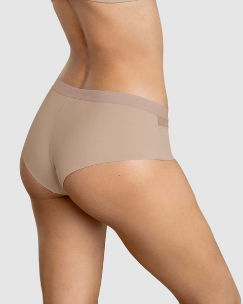 Bloomer cachetero con franja transparente decorativa#color_802-cafe-claro