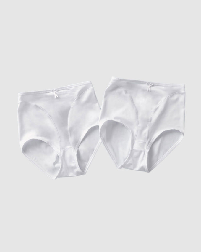 Paquete x 2 bloomers clásicos de control suave en abdomen#color_000-blanco
