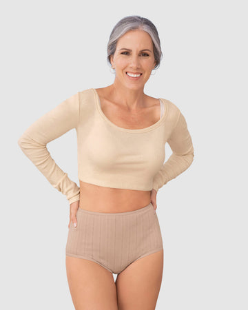 Paquete x 3 bloomers clásicos con excelente cubrimiento#color_s06-cafe-blanco-marfil