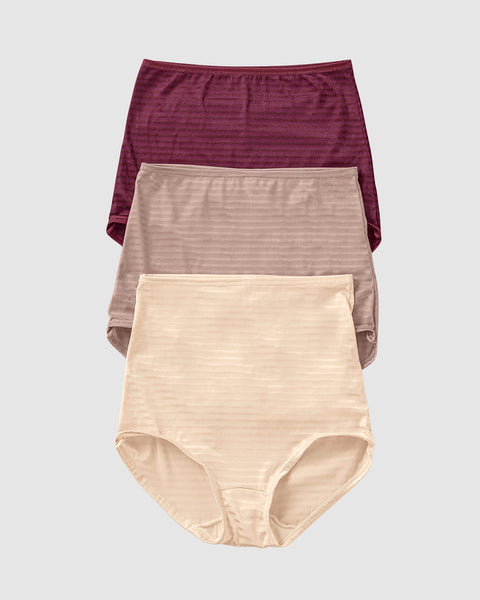 Paquete x 3 bloomers clásicos con máximo cubrimiento#color_s19-marfil-palo-de-rosa-vino