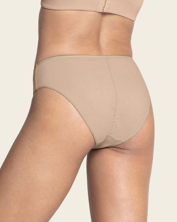 Paquete x 3 bloomers tipo bikini con buen cubrimiento#color_s08-cafe-blanco-marfil