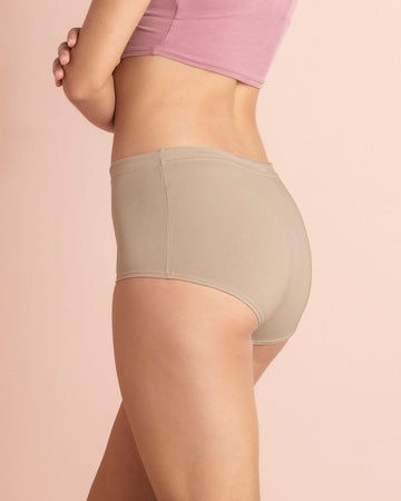 Paquete x 3 cómodos bloomers estilo bóxers en algodón elástico#color_984-beige-blanco-marfil