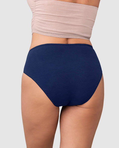 Paquete x 3 bloomers tipo bikini clásicos y confortables#color_s26-azul-oscuro-habano-rosa