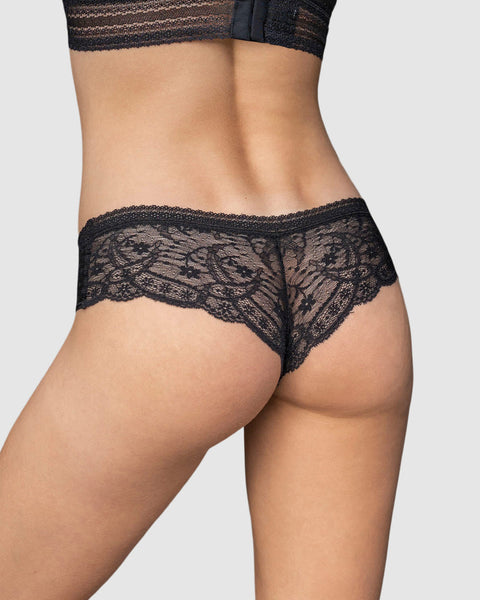 Paquete x 2 bloomers cacheteros en encaje y tul#color_s41-perla-negro