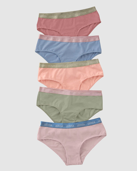 Paquete x 5 bloomers estilo hipster#color_s03-lila-terracota-rosado-azul-verde