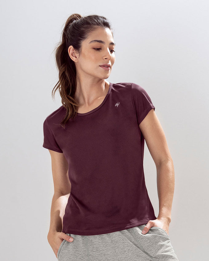 Camiseta deportiva de secado rápido y silueta semiajustada#color_349-vino