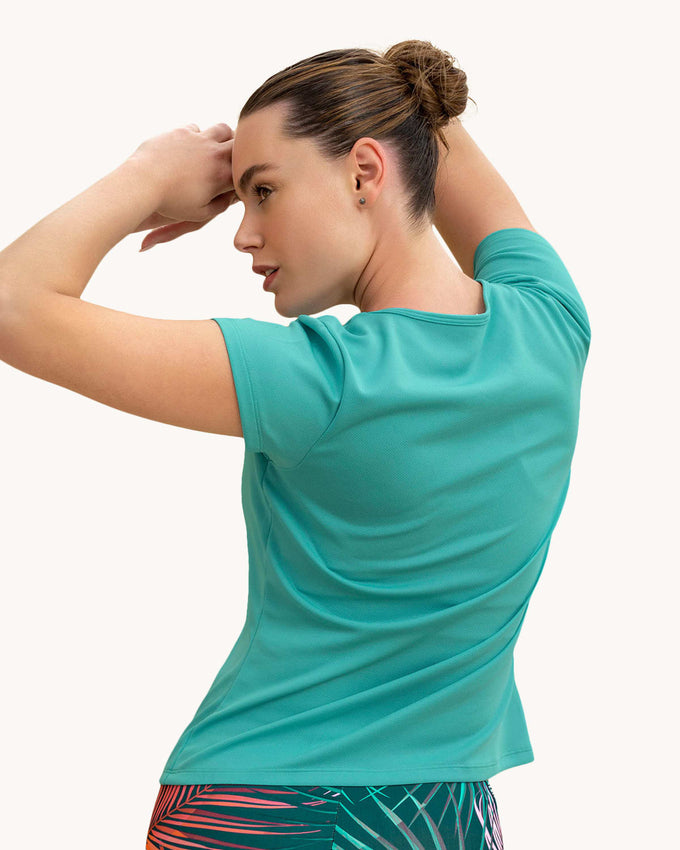 Camiseta deportiva de secado rápido y silueta semiajustada#color_690-verde
