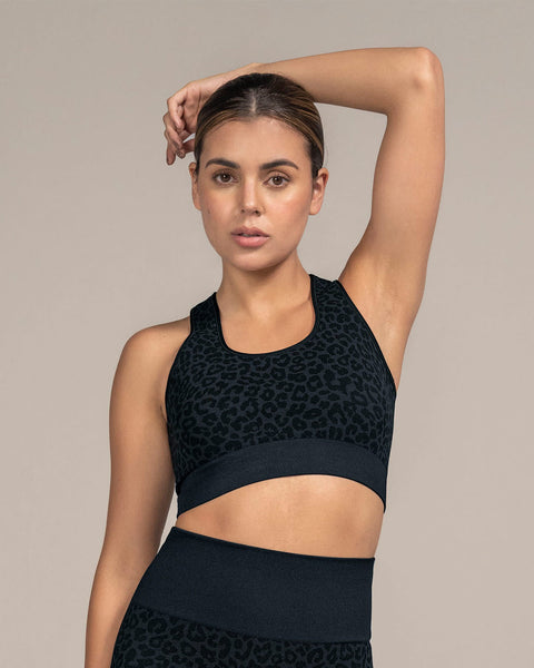 Top deportivo sin costuras reversible#color_074-negro