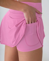 Enagua deportiva con short interno con bolsillo#color_368-rosado