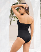 Traje de baño tela acanalada de control fuerte luce hasta 2 cm menos