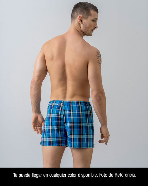 Paquete x 2 bóxers sueltos en algodón, te puede llegar en cualquier estampado disponible#color_995-cuadros-rayas