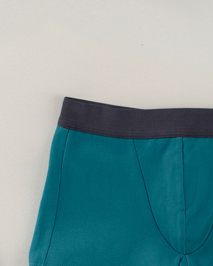 Paquete x 2 bóxers leo en algodón para niños#color_s49-verde-oscuro-azul-estampado