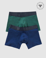Paquete x2 bóxers cortos en algodón elástico#color_s51-verde-medio-azul-oscuro