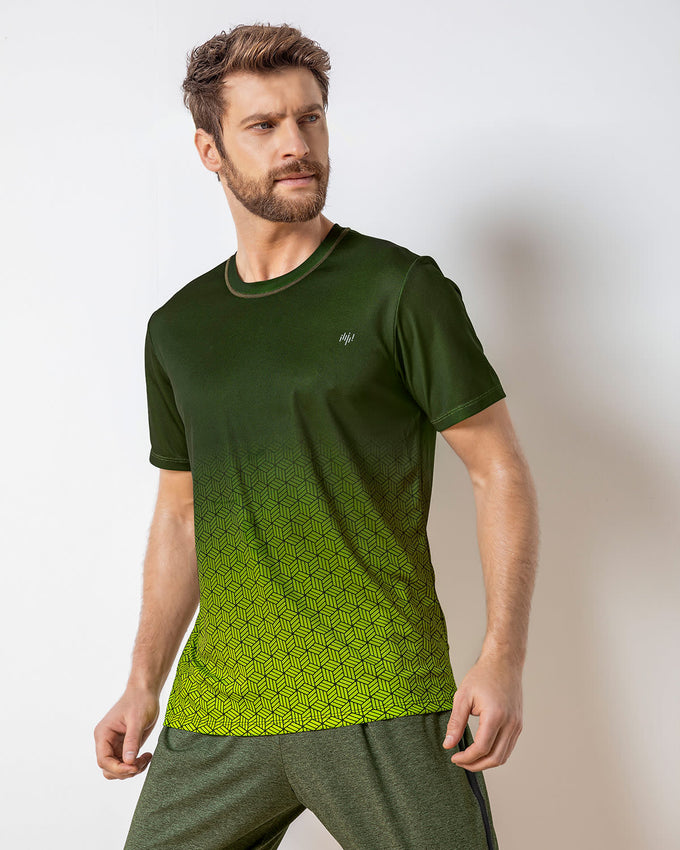 Camiseta deportiva manga corta de secado rápido#color_171-estampado