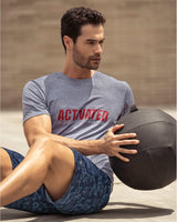 Camiseta deportiva masculina de secado rápido con estampado localizado#color_408-azul