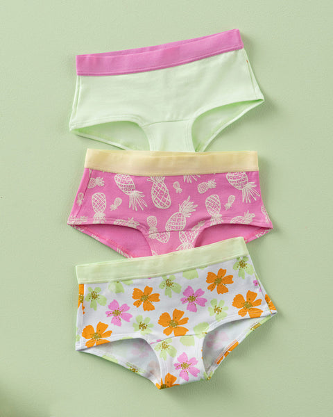 Paquete x 3 bloomers tipo hipster en algodón suave para niña#color_s39-blanco-estampado