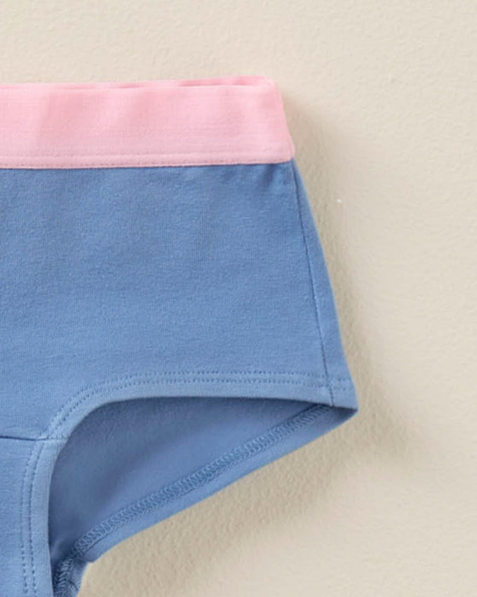 Paquete x 3 bloomers tipo hipster en algodón suave para niña#color_s40-mariposas-rosa-azul