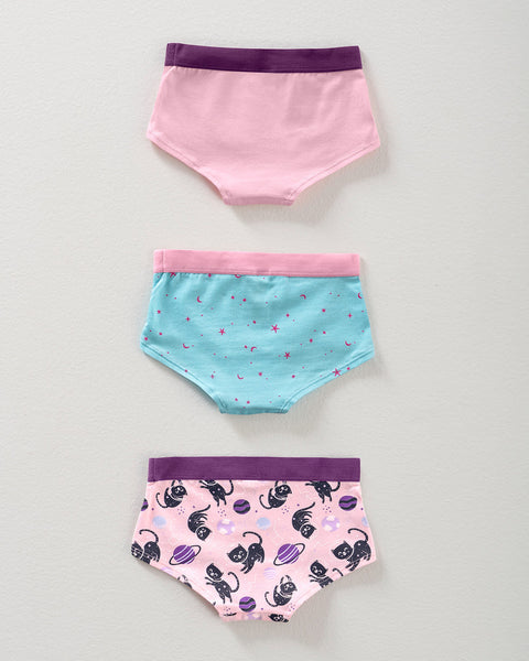 Paquete x 3 bloomers tipo hipster en algodón suave para niña#color_s43-rosado-gatos-azul