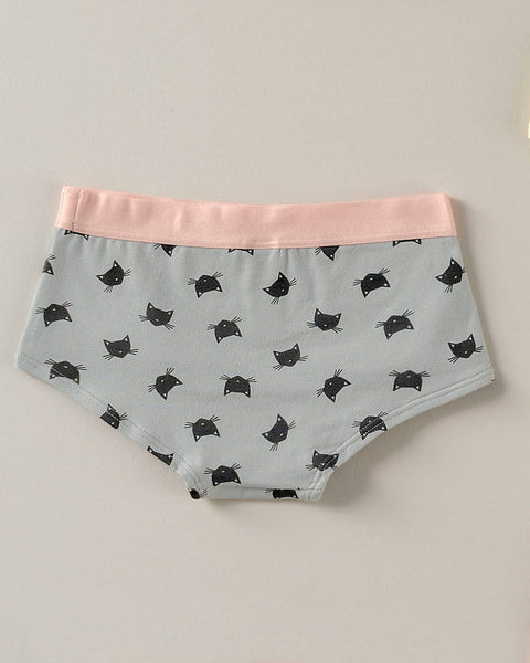 Paquete x 5 bloomers tipo hipster en algodón suave para niña#color_s20-surtido-gatos