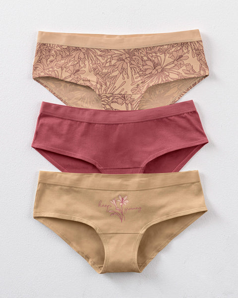 3 bloomers estilo hipster en algodón#color_s44-terracota-estampado-dorado