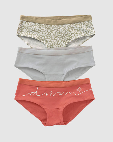 3 bloomers estilo hipster en algodón#color_s48-flores-verde-gris-terracota