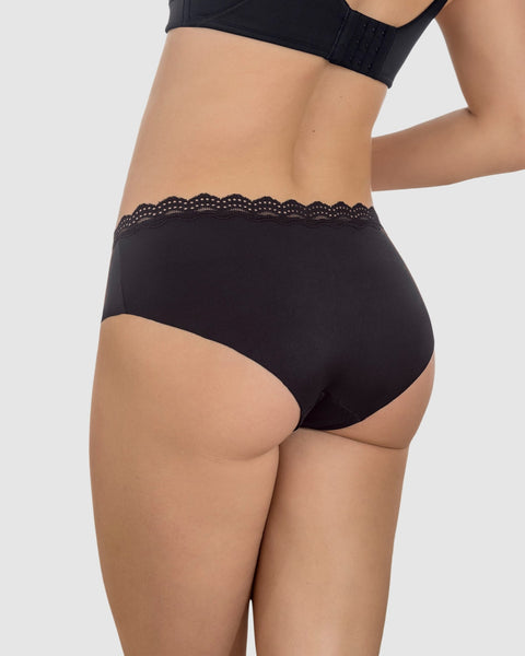 Bloomer hípster con encaje en cintura tiro medio#color_700-negro