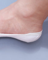Calcetín invisible de algodón con diseño que protege el pie#color_000-blanco