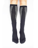 Calcetines de nylon tipo calceta con diseño sublimado#color_700-negro