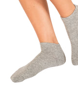 Calcetines tipo calceta de algodón con media toalla en planta del pie#color_711-gris