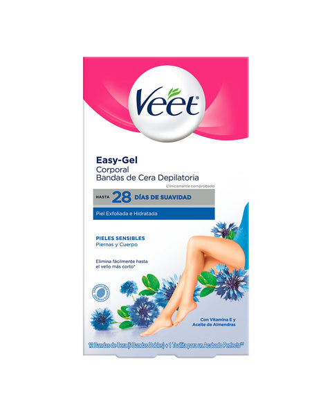 Veet bandas de cera depilatoria corporal pieles sensibles#color_sin-color