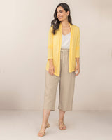 Saquillo manga larga en tejido de punto para mujer#color_111-amarillo