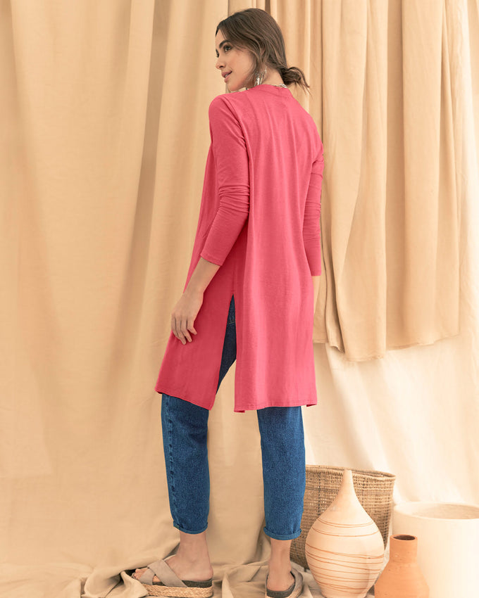 Saquillo con aberturas laterales#color_301-rosado