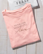 Blusa manga corta cuello redondo