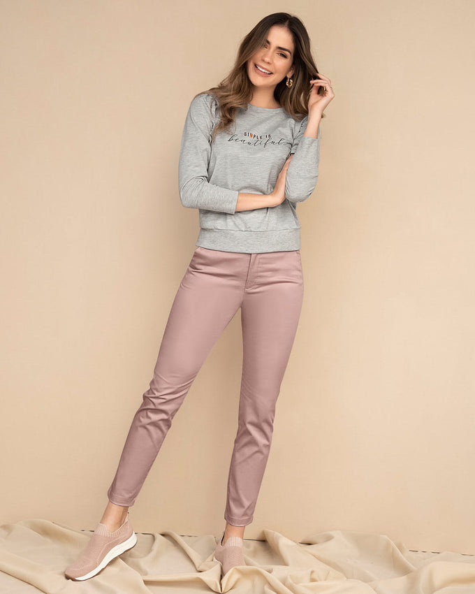 Pantalón skinny de tiro medio con bolsillos delanteros funcionales#color_180-palo-de-rosa