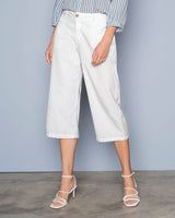 Pantalón culotte con bolsillos delanteros funcionales#color_000-blanco