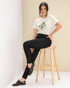 Skinny jean con bolsillos funcionales para mujer