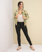 Skinny jean con bolsillos funcionales para mujer