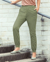 Pantalón exterior jogger mujer#color_607-verde