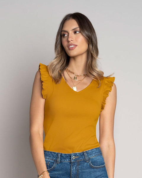 Blusa sin mangas con bolero#color_847-mostaza