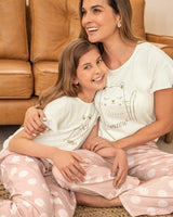 Pantalón largo de pijama animal print#color_145-rosa-estampado