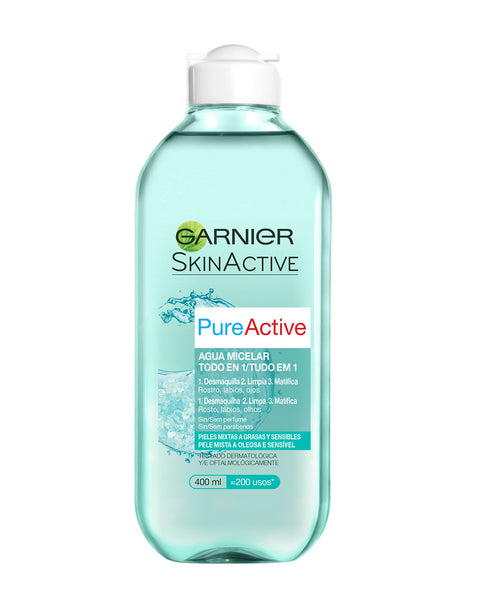 Garnier Pure Active Agua Micelar 400ml - Maissi Beauty Shop Panamá