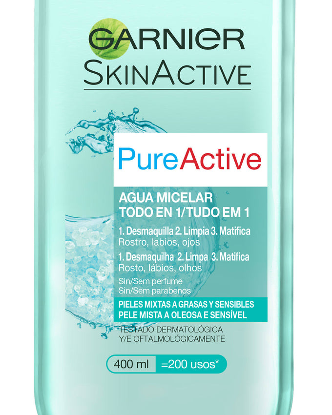 Skin active pure active agua micelar todo en 1 garnier#color_pure-active