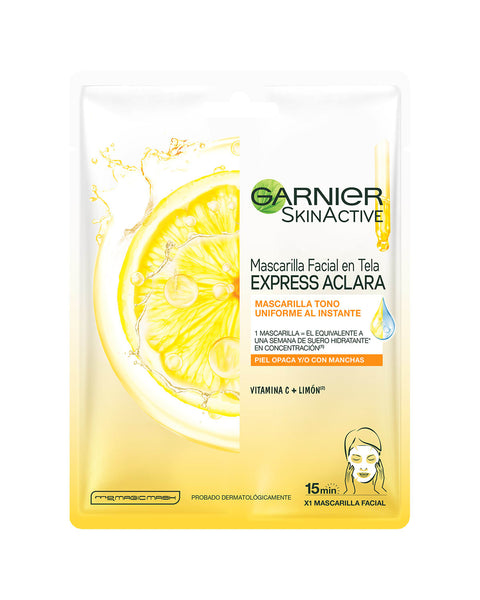 Garnier- skin active mascarilla en tela express aclara tono uniforme#color_sin-color