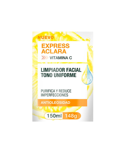 Garnier skin active express aclara limpiador facial tono uniforme#color_sin-color