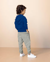 Suéter manga larga con bolsillo frontal funcional para niño#color_547-azul