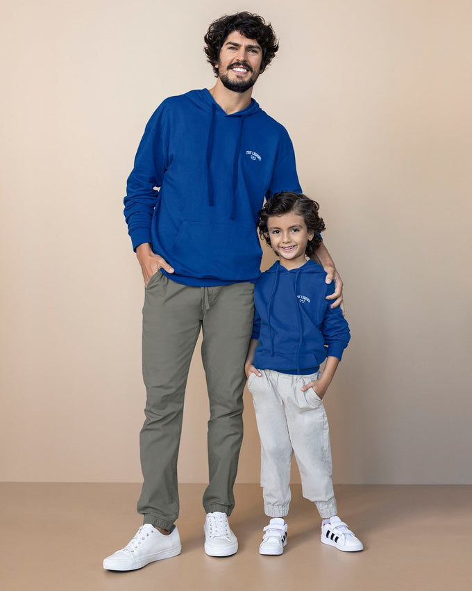 Suéter manga larga con bolsillo frontal funcional para niño#color_547-azul