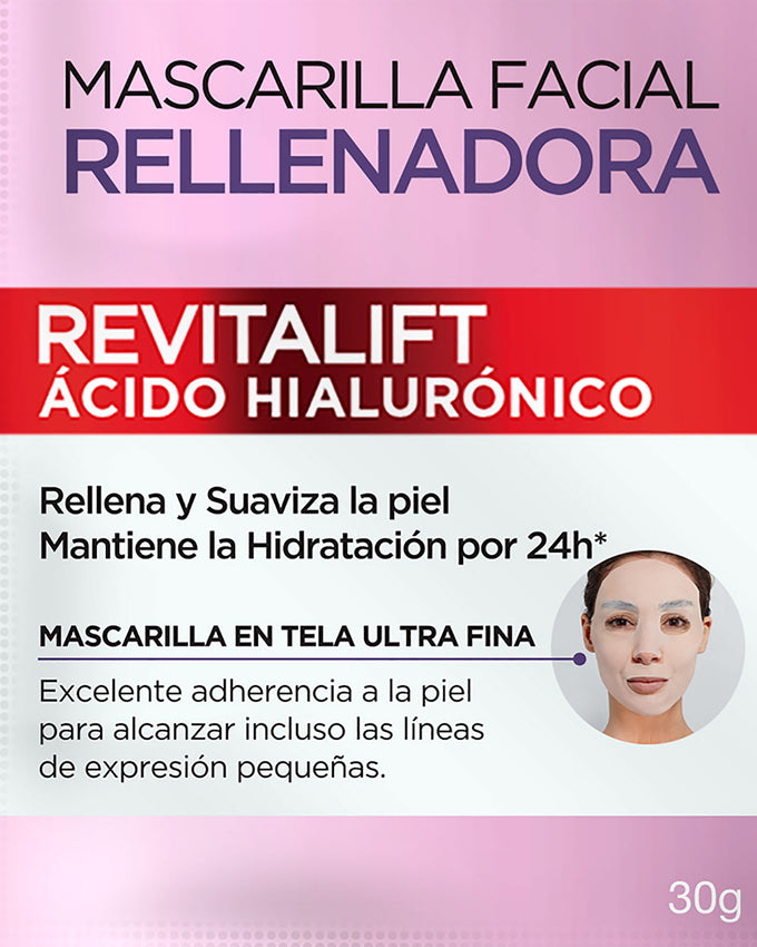 Mascarilla en tela hidratación intensa con ácido hialurónico puro#color_sin-color
